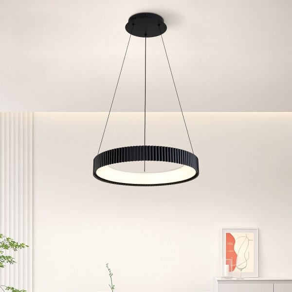 Brilagi - Lampadario LED dimmerabile a cavo FALCON MODERN LED/30W/230V 40 cm nero + telecomando