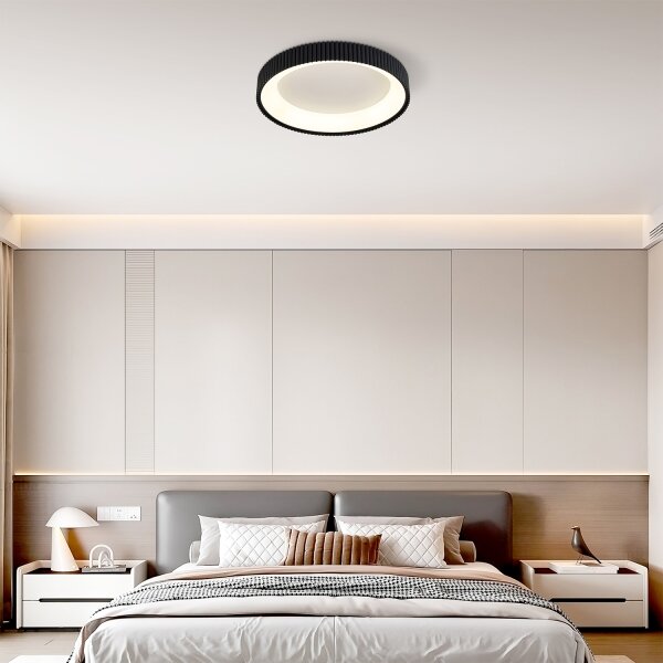 Brilagi - Plafoniera LED dimmerabile FALCON MODERN LED/30W/230V 40 cm nero + telecomando