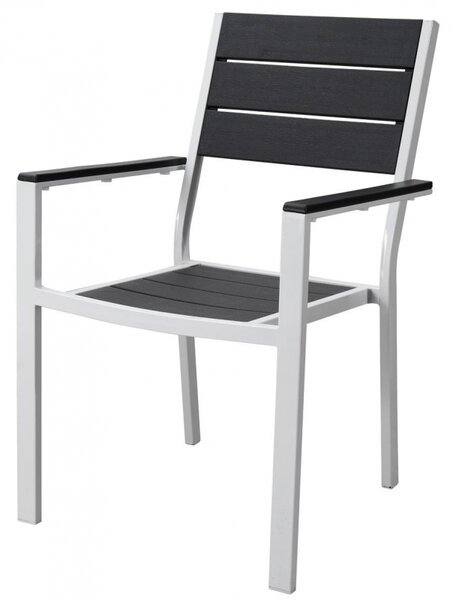 Set due sedie con braccioli finitura effetto legno, casacollection