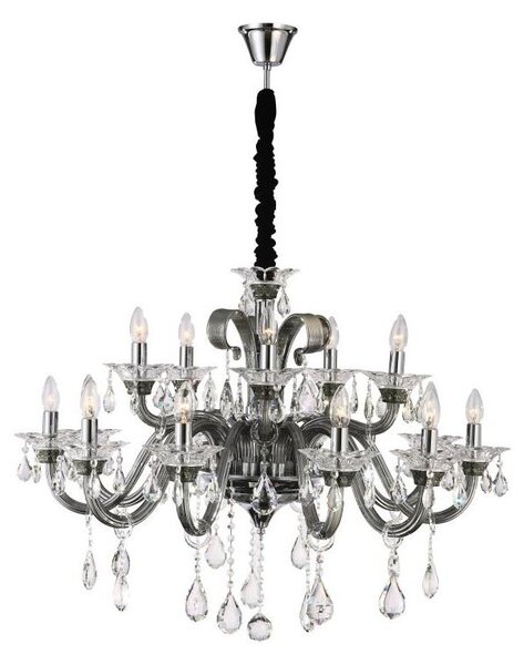 Globo 64104-15 - Lampadario in cristallo con catena DUNJA 15xE14/40W/230V