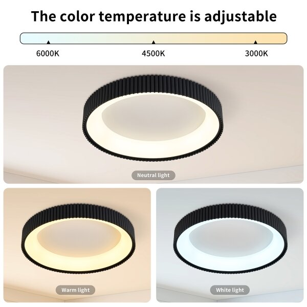 Brilagi - Plafoniera LED dimmerabile FALCON MODERN LED/54W/230V 60 cm nera + telecomando