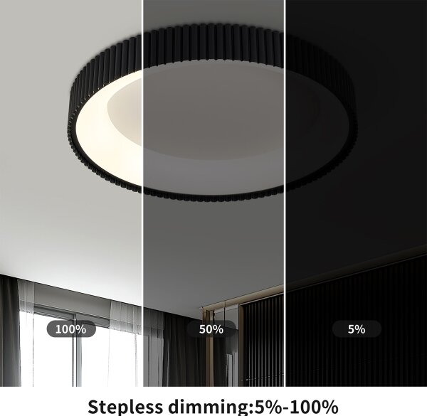 Brilagi - Plafoniera LED dimmerabile FALCON MODERN LED/54W/230V 60 cm nera + telecomando