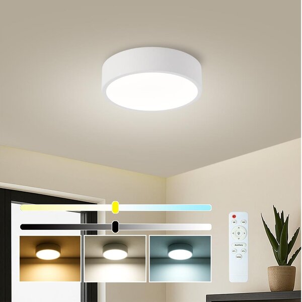 Brilagi - Apparecchio LED dimmerabile POOL LED/18W/230V 3000-6000K 20 cm bianco + telecomando