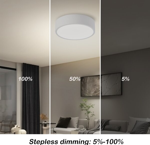 Brilagi - Apparecchio LED dimmerabile POOL LED/18W/230V 3000-6000K 20 cm bianco + telecomando