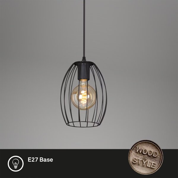 Brilo - Lampada a sospensione WAKTU con cavo 1xE27/60W/230V