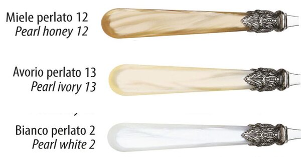 Confezione 6 Spalmaburro Piccoli 13,5 cm NAPOLEON composizione scatolata manicatura in acrilico con ghiera lunghezza 135 mm composizione in scatolata bomboniera serigrafata