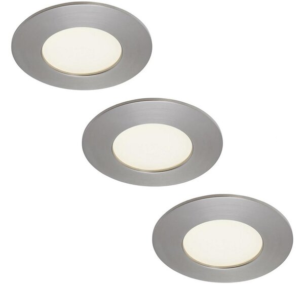 Briloner 7103432-SADA Set 3x LED, plafoniera da incasso per bagno, 3xLED/4,9W/230V, IP44, cromo opaco