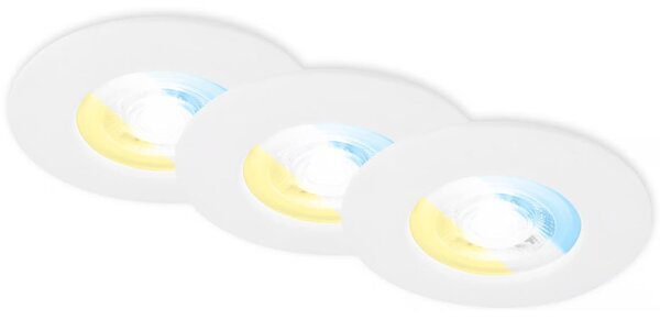 Briloner 7605036 - Set 3x LED plafoniera per bagno 3xLED/4,9W/230V IP44 bianca