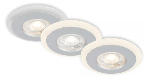 Briloner 7039034-SET Plafoniera da bagno 3xLED/5W/230V IP44 cromo satinato
