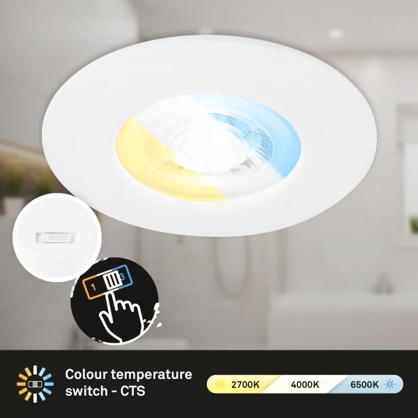 Briloner 7605036 - Set 3x LED plafoniera per bagno 3xLED/4,9W/230V IP44 bianca
