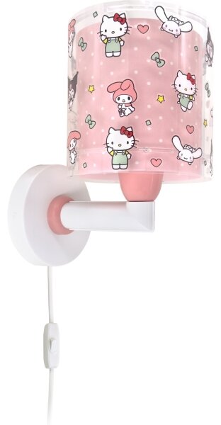 Dalber 41259 - Lampada da parete per bambini HELLO KITTY&FRIENDS 1xE27/15W/230V rosa