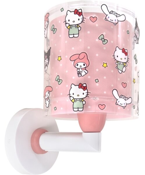 Dalber 41259 - Lampada da parete per bambini HELLO KITTY&FRIENDS 1xE27/15W/230V rosa