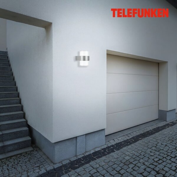 Telefunken 320404TF - Applique da esterno LED 2xLED/8W/230V IP44, cromo opaco