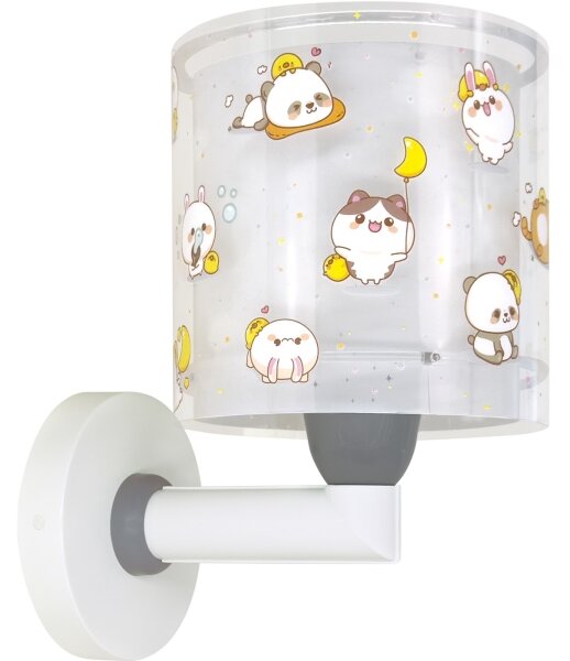Dalber 41769E - Lampada da parete per bambini KAWAII FRIENDS 1xE27/15W/230V grigia