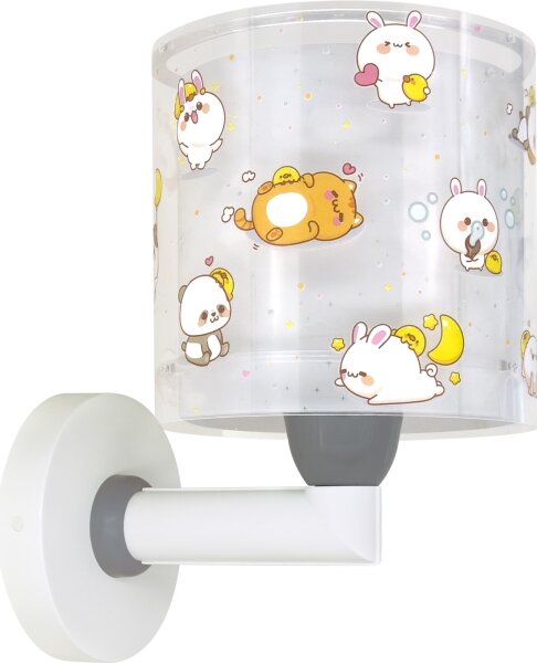 Dalber 41769E - Lampada da parete per bambini KAWAII FRIENDS 1xE27/15W/230V grigia