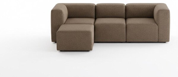 Divano chaise longue Cubic M girato a destra o a sinistra di colore marrone
