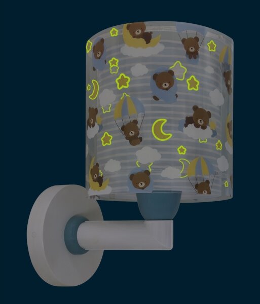 Dalber 41579T - Lampada da parete per bambini BABY TEDDY 1xE27/15W/230V blu