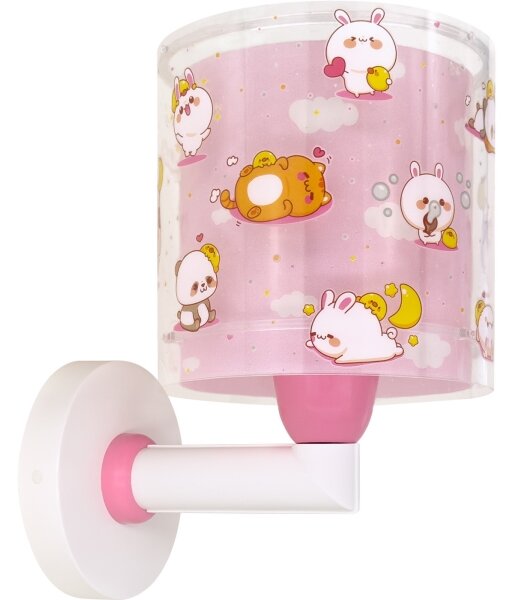 Dalber 41769S - Lampada da parete per bambini KAWAII FRIENDS 1xE27/15W/230V rosa