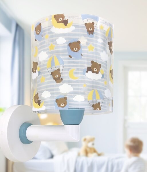 Dalber 41579T - Lampada da parete per bambini BABY TEDDY 1xE27/15W/230V blu