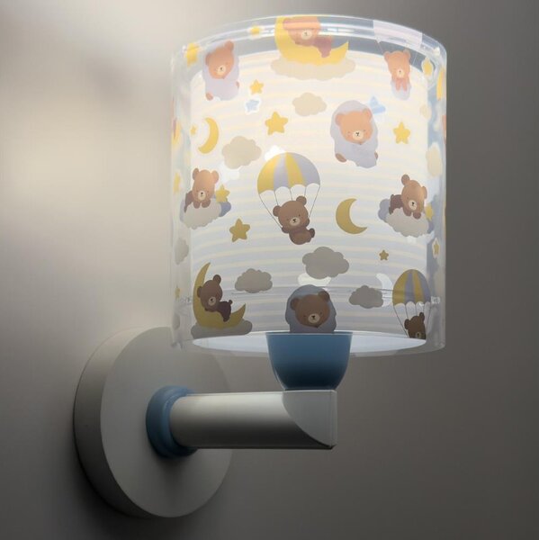 Dalber 41579T - Lampada da parete per bambini BABY TEDDY 1xE27/15W/230V blu