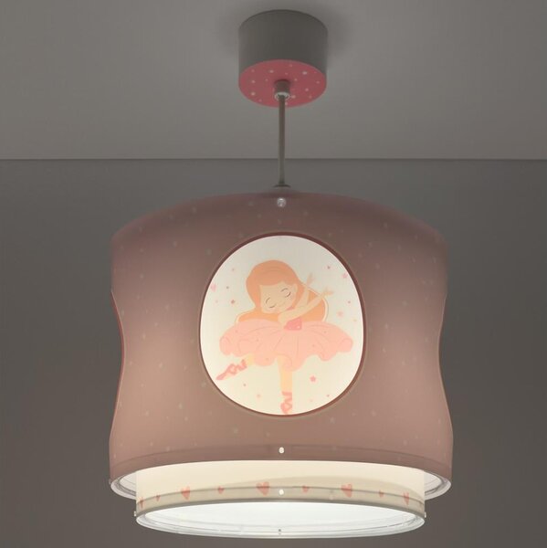 Dalber 60912 - Lampadario per cameretta PRINCESS DANCE 1xE27/15W/230V rosa
