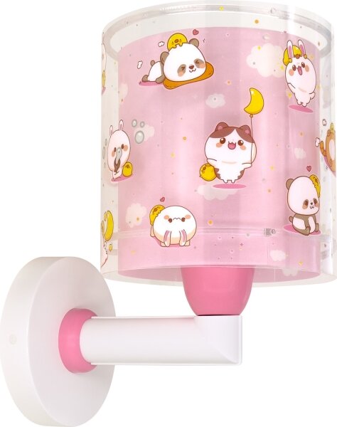 Dalber 41769S - Lampada da parete per bambini KAWAII FRIENDS 1xE27/15W/230V rosa