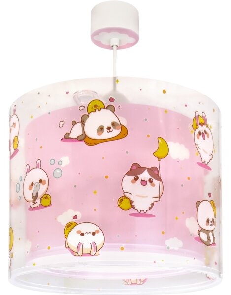 Dalber 41762S - Lampadario per cameretta KAWAII FRIENDS 1xE27/15W/230V rosa