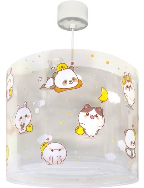 Dalber 41762E - Lampadario per cameretta KAWAII FRIENDS 1xE27/15W/230V grigio