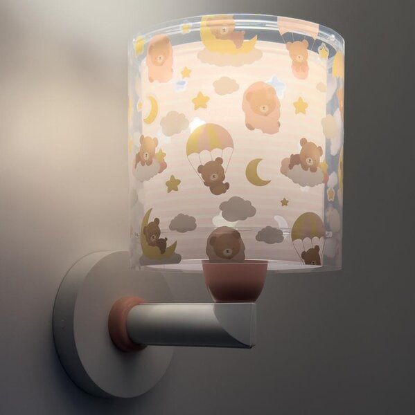 Dalber 41579S - Lampada da parete per bambini BABY TEDDY 1xE27/15W/230V rosa