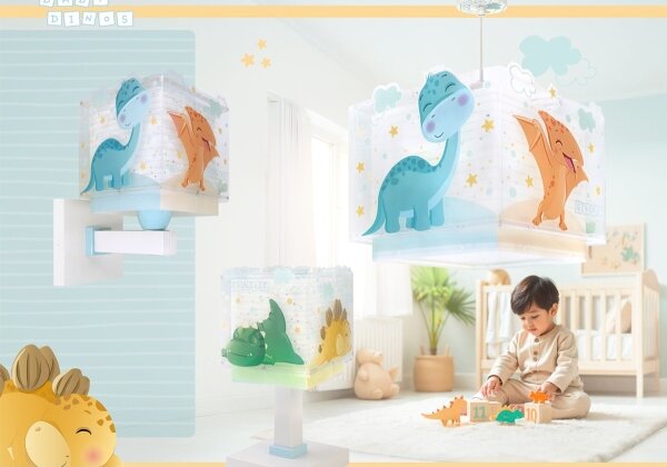 Dalber 63452 - Lampadario per bambini BABY DINOS 1xE27/15W/230V multicolore