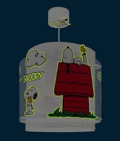 Dalber 76302 - Lampadario per cameretta SNOOPY 1xE27/15W/230V bianco/rosso