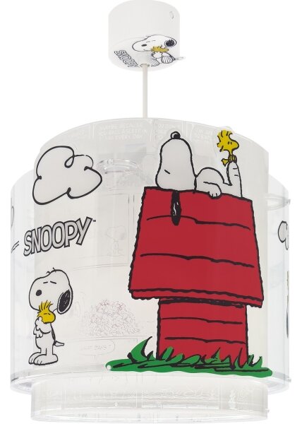 Dalber 76302 - Lampadario per cameretta SNOOPY 1xE27/15W/230V bianco/rosso