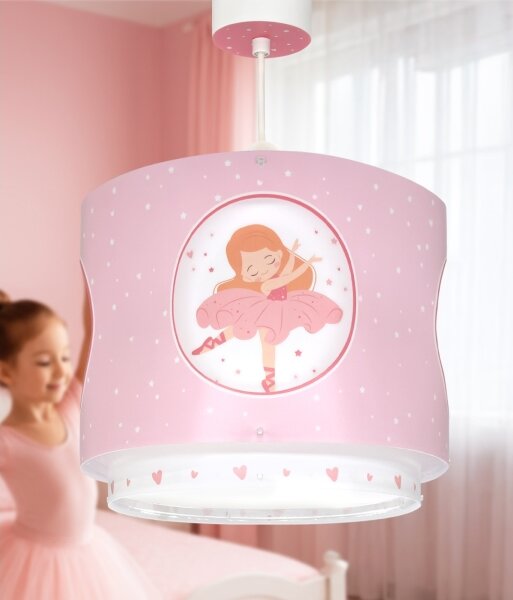 Dalber 60912 - Lampadario per cameretta PRINCESS DANCE 1xE27/15W/230V rosa