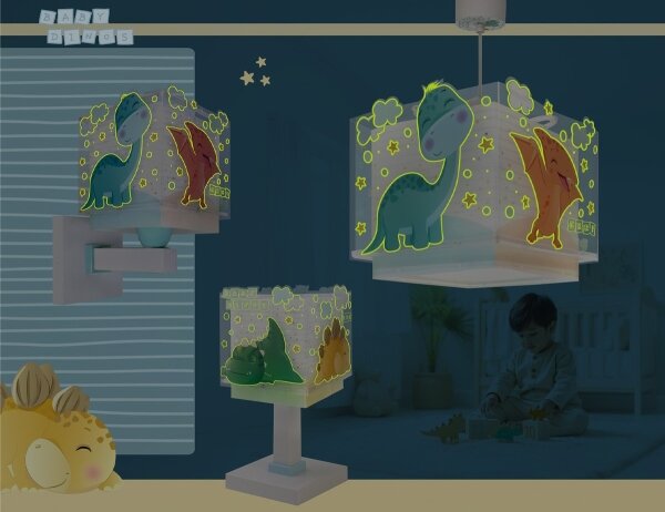 Dalber 63459 - Lampada da parete per bambini BABY DINOS 1xE27/15W/230V multicolore