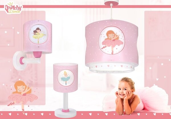Dalber 60919 - Lampada da parete per cameretta PRINCESS DANCE 1xE27/15W/230V rosa