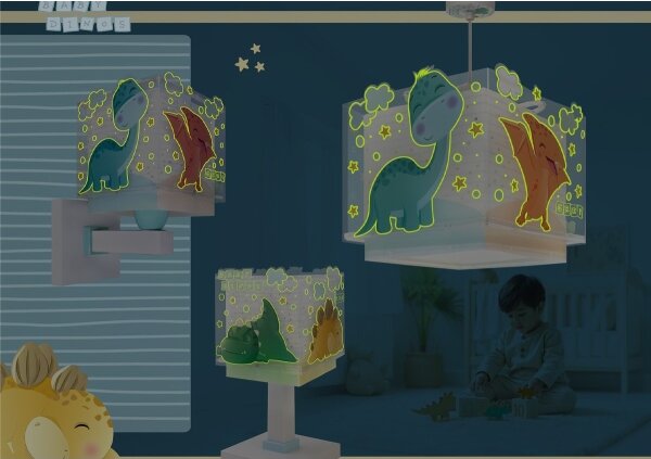 Dalber 63452 - Lampadario per bambini BABY DINOS 1xE27/15W/230V multicolore