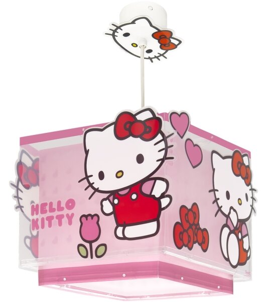 Dalber 73262 - Lampadario per bambini HELLO KITTY 1xE27/15W/230V rosa