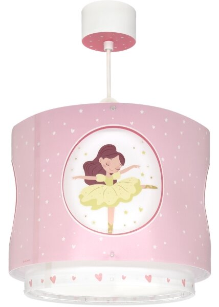 Dalber 60912 - Lampadario per cameretta PRINCESS DANCE 1xE27/15W/230V rosa