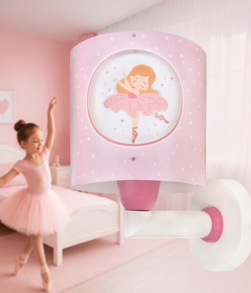 Dalber 60919 - Lampada da parete per cameretta PRINCESS DANCE 1xE27/15W/230V rosa