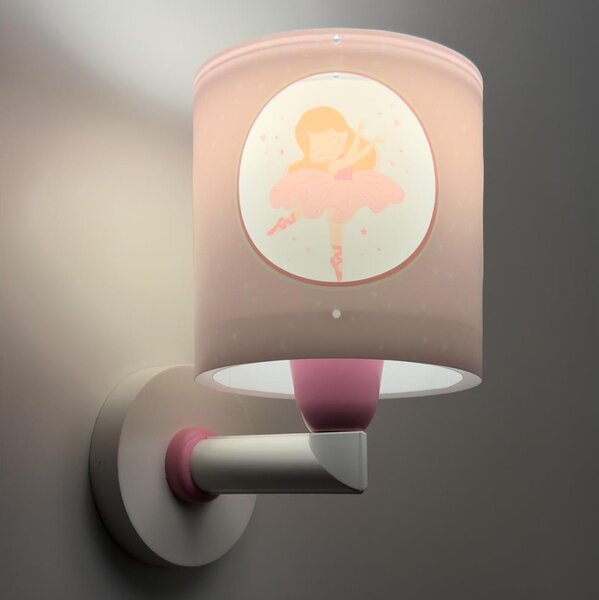 Dalber 60919 - Lampada da parete per cameretta PRINCESS DANCE 1xE27/15W/230V rosa