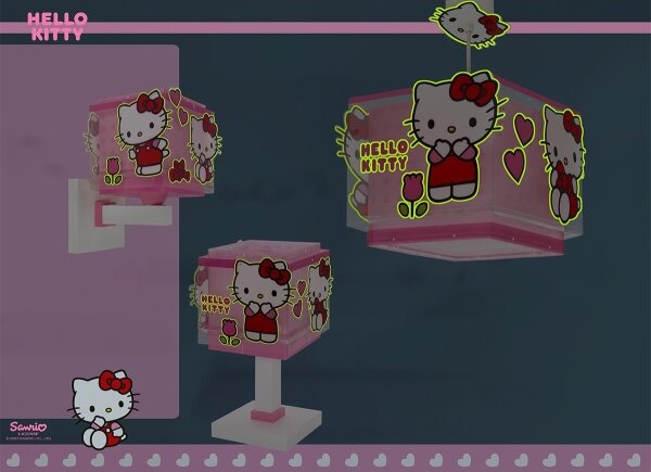 Dalber 73269 - Applique da parete per bambini HELLO KITTY 1xE27/15W/230V rosa
