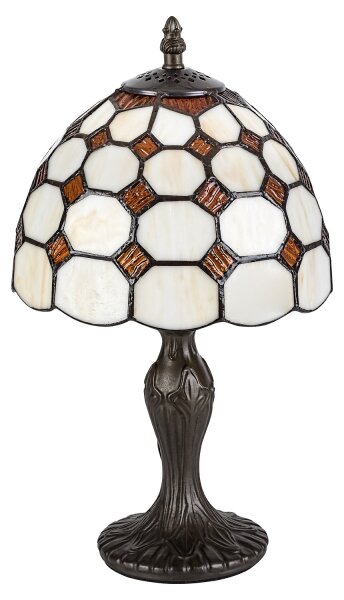 Brilagi - Lampada da tavolo Tiffany a vetri colorati DORAN 1xE14/40W/230V