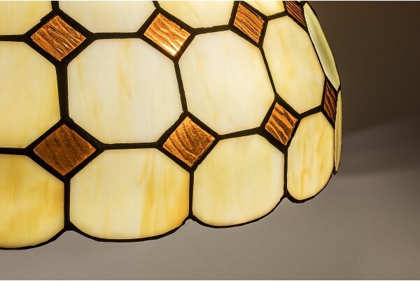 Brilagi - lampadario Tiffany in vetro colorato sospeso a catena DORAN 2xE27/60W/230V