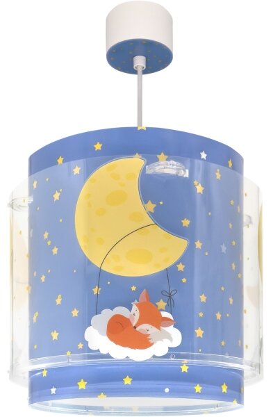 Dalber 76632 - Lampadario per bambini MOON DREAMS 1xE27/15W/230V blu