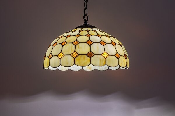 Brilagi - lampadario Tiffany in vetro colorato sospeso a catena DORAN 2xE27/60W/230V