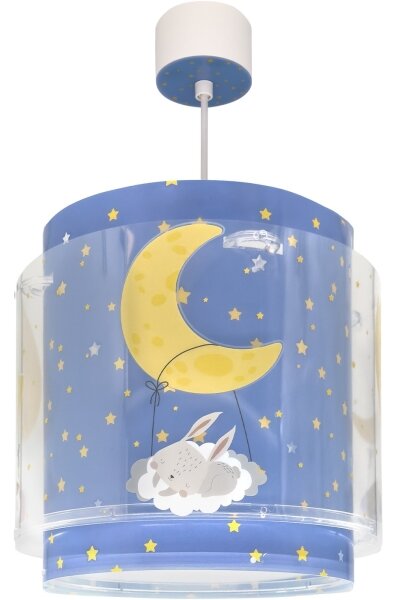 Dalber 76632 - Lampadario per bambini MOON DREAMS 1xE27/15W/230V blu