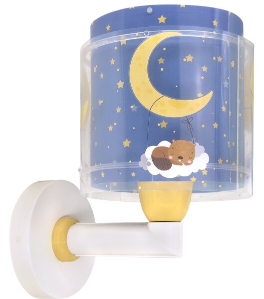 Dalber 76639 - Lampada da parete per bambini MOON DREAMS 1xE27/15W/230V blu