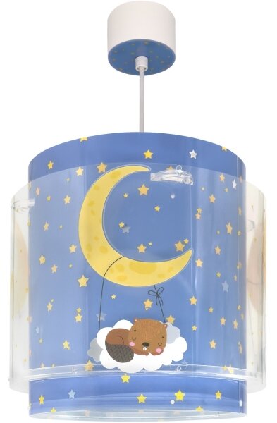 Dalber 76632 - Lampadario per bambini MOON DREAMS 1xE27/15W/230V blu