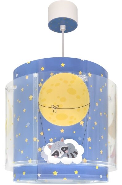 Dalber 76632 - Lampadario per bambini MOON DREAMS 1xE27/15W/230V blu