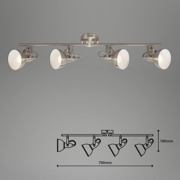 Briloner 2049-042 - Faretto 4xE14/40W/230V argento